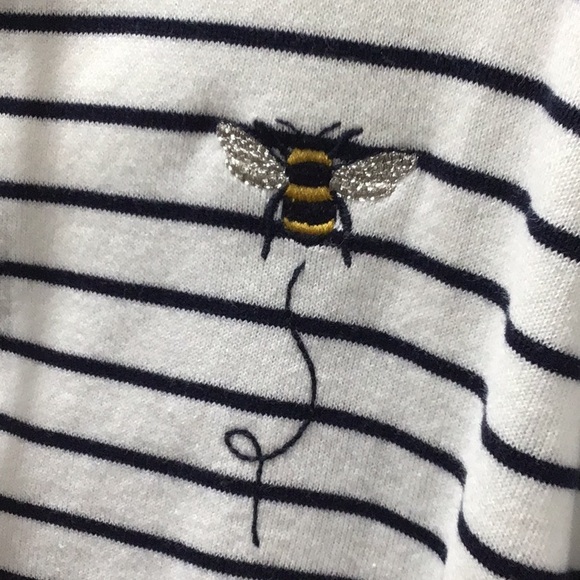 Joules Striped Bee Zip-Up Hoodie Jacket sweater coat, NWOT - Picture 4 of 9